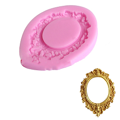 Oval Diy силиконовые формы для фоторамок, формы для литья смолы, для уф-смолы, изготовление изделий из эпоксидной смолы, овальные, 89x65x10 мм