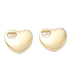 Oro 304 encantos de acero inoxidable, encantos del corazón, larga duración plateado, dorado, 13x15x3.5 mm, agujero: 4.5x3.5 mm
