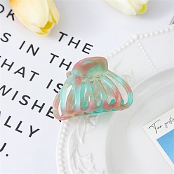 Аквамарин Заколки для волос с когтями из ацетата целлюлозы (смола), оболочка, аквамарин, 55x38 мм