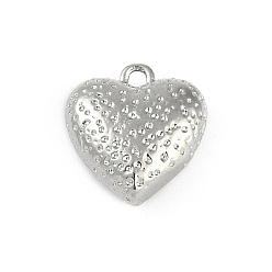 Платина Латунные подвески, без кадмия, без никеля и без свинца, сердце прелести, платина, 12.5x11.5x5 мм, отверстие : 1.2 мм