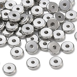 Stainless Steel Color 304 Stainless Spacer Beads, Rondelle, Stainless Steel Color, 5x1.5mm, Hole: 1mm, about 180pcs/bag