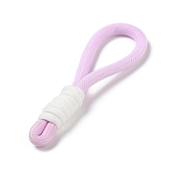 Фиолетовый Плетеный нейлоновый ремешок, Пластиковая находка для брелока, сумки для телефона, ремешка, фиолетовые, 150x40x16 мм