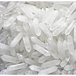 Quartz Crystal Natural Quartz Crystal Double Terminated Point Healing Stones, Reiki Stones Bullet for Energy Balancing Meditation Therapy, 32x8mm