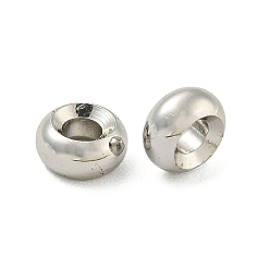 Платина Рейка из латунной проставки, долговечный, без кадмия и без свинца, диск, платина, 5x2.5 мм, отверстие : 2 мм