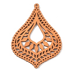 Teardrop Большие подвески из полого дерева, для изготовления ювелирных изделий, слеза, 51x3 мм