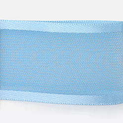 Light Sky Blue 100 Yards Polyester Organza Ribbon with Satin Edge, Light Sky Blue, 3/8 inch(9mm)