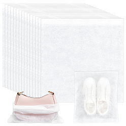 Белый 400шт. нетканые мешки для хранения обуви, портативные пылезащитные дорожные органайзеры для одежды, прямоугольные, белые, 36x31x0.03 см, около 50 шт / упаковка