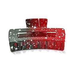 Rectangle Пластиковая заколка для волос с когтями, со сплавочной фурнитурой, аксессуары для волос для девочек и женщин, прямоугольные, 104x52x43 мм