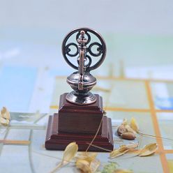 Шоколадный Модель мини-кофемашины из сплава, аксессуары для кукольного домика с микро-ландшафтом, притворяясь опорными украшениями, цвет шоколада, 25x17x42 мм