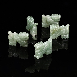 Зеленый Авантюрин Резные фигурки драконов из натурального зеленого авантюрина, для украшения рабочего стола домашнего офиса, 38 мм