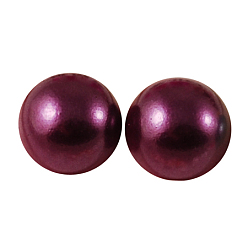 Фиолетовый 10000 кабошоны из пластика имитация жемчуга шт, полукруглый, фиолетовые, 3x1.5 мм