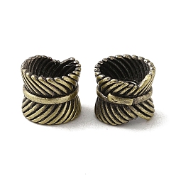 Античная Бронза Латунная бусина в тибетском стиле, долговечный, колонка, античная бронза, 8x7 мм, отверстие : 3.5 мм