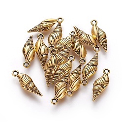 Античное Золото Сплавочные подвески тибетского стиля, без кадмия, без никеля и без свинца, спираль, античное золото , 23x8x4 мм, отверстие : 1.5 мм