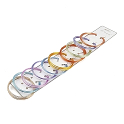 (52) Непрозрачная лаванда Круглый анодированный алюминиевый провод, гибкая легкая проволока для рукоделия, разноцветные, 18 датчик, 1 мм, около 65.62 футов (20 м) / комплект, 10 цветов