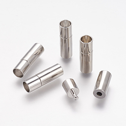 Платина Латунь штыковые застежками, для изготовления ювелирных изделий, платина, 19x6 мм, отверстие : 5 мм