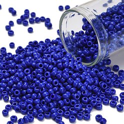 (48) Opaque Navy Blue Тохо 8/0 круглые бусины, японский бисер, (48) непрозрачный темно-синий, 3 мм, отверстие : 1 мм, Около 10000 шт / фунт