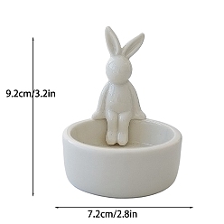 Кролик Керамический подсвечник, Подсвечник для чайной свечи на столешницу, домашняя вечеринка, праздник, кролик, 7.2x9.2 см