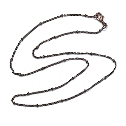 Красная Медь Ожерелья-цепочки из латуни, с 304 из нержавеющей стали Lobster Claw застежками, Красная медь, 17.40 дюйм (44.2 см)