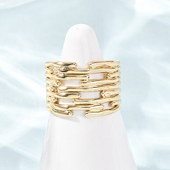 Golden 304 Edelstahlmanschetten mit offenen Ringen, Ionenbeschichtung (ip), golden, 15 mm, Innendurchmesser: 19 mm