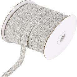 Серый Хлопчатобумажные ленты из твила, елочка ленты, для шитья, серые, 3/8 дюйм (10 мм) x 0.84 мм, о 80yards / рулон (73.15 м / рулон)