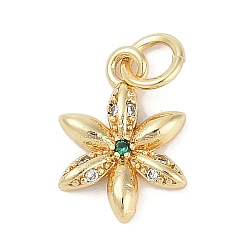 Цветок Стойка металлическая латунная микропрофилированная кубическая циркония подвески, без свинца и без кадмия, долговечный, настоящие 18k позолоченные подвески, с целью перехода в кольце, цветок, 13.5x9.5x3 мм