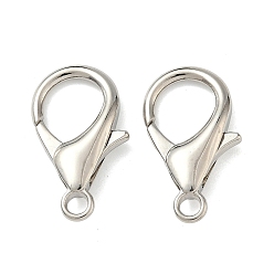 Платина Сплав застежками когтя омара, платина, 20.5x14x4.5 мм, отверстие : 3 мм