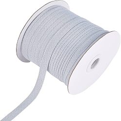 Verde Claro Cintas de sarga de algodón, cintas de espiga, para coser manualidades, verde claro, 3/8 pulgada (10 mm) x 0.84 mm, sobre 80yards / rodillo (73.15 m / rollo)