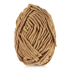 Верблюжий 1 моток мягкой пряжи для вязания крючком, толстая пряжа для шарфа, пакет, изготовление подушек, верблюжие, 2~3 мм, около 131.23 ярдов (120 м) / моток