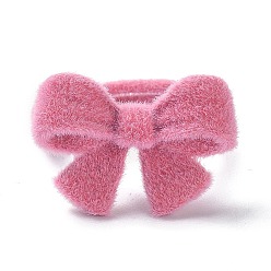 Ярко-Розовый Регулируемые кольца с бантом, кольцо сплава, ярко-розовый, размер США 6 (16.5 мм)