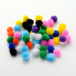 Mixed Color DIY Doll Craft Pom Pom Yarn Pom Pom Balls, Mixed Color, 30mm, about 500pcs/bag