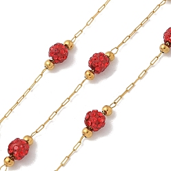 (123L) Белый крем непрозрачный блеск Ионное покрытие (ip) 304 звенья цепи из нержавеющей стали, пайки, со стеклом и шпулей, реальный 18 k позолоченный, огнеупорный кирпич, 2.5x0.5x0.1 мм, около 32.81 футов (10 м) / рулон