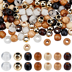 (52) Непрозрачная лаванда 140 шт. 7 стили наборы европейских бусин из смолы, дерева и АБС-пластика, бусины с большим отверстием, разноцветные, 11~14x9~12 мм, отверстие : 3~6 мм, 20 шт / стиль