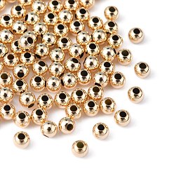 Real Gold Filled Yellow Gold Filled Beads, 1/20 14K Gold Filled, Round, Real Gold Filled, 3mm, Hole: 1.1~1.2mm