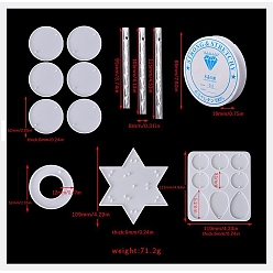 Snowflake DIY Wind Chime Making Kit, Including Silicone Pendant Mold, Epoxy Resin, Snowflake, Snowflake, 109x6mm