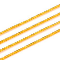 Оранжевый Нейлоновый шнур с китайским узлом, нейлоновый шнур для изготовления украшений, оранжевые, 0.4 мм, около 28~30 м / рулон