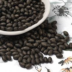 Седло Коричневый Стеклянный бисер непрозрачных цветов, круглое отверстие, овальные, седло коричневый, 5.5~6x3.5~4 мм, отверстие : 0.8 мм, Около 4500 шт / 500 г