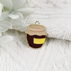 Bottle Подвески из эмали и сплава, золотые, бутылка, 21x17 мм