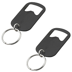 Черный Цвет Металла Брелки из нержавеющей стали, открывалка для бутылок, металлический черный , 75 мм