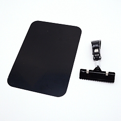 Черный Стираемая пвх этикетка для еды дисплей классная доска зажим, супермаркет, пекарня, ценник кафе, чёрные, 21x15x0.1 см