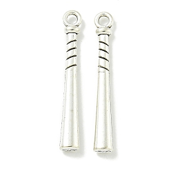 Античное Серебро Сплавочные подвески тибетского стиля, без свинца и без кадмия, бейсбольной битой, античное серебро, 35x4.5x3.5 мм, отверстие : 2.5 мм