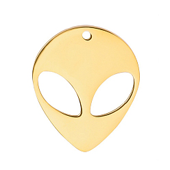 Золотой 304 подвески из нержавеющей стали, инопланетное очарование, золотые, 25x21 мм