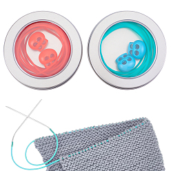 (52) Непрозрачная лаванда Швейные инструменты, включают железные ящики, круглый силиконовый шнур, пластиковые шнуровые замки, разноцветные, 92x20 мм