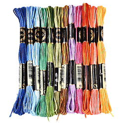 (52) Непрозрачная лаванда Полиэфирные нитки для вышивания, нитки для вышивки крестом, сегмент окрашенный, разноцветные, 0.5~2 мм, около 8.75 ярдов (8 м) / моток, 12 мотков/набор