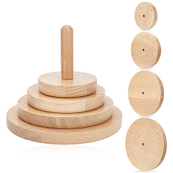 BurlyWood 1 Bag Wooden Molds, Modeling Tools, for Ceramic Craft Making, Flat Round, BurlyWood, 120~240x20~20.5mm, 5pcs/bag
