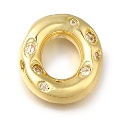 Letter O Латунь с кубическим цирконием подвеской, без кадмия, без никеля и без свинца, Письмо O, Письмо O, 21x19.5x6.5 мм, отверстие : 4 мм