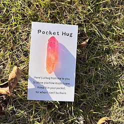 Лосось Скульптуры из натурального окрашенного хрусталя, витринные украшения, для домашнего офисного стола, salmon, 4x2 мм