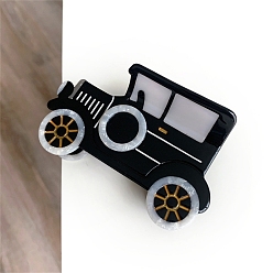 Черный Заколки для волос с когтями из ацетата целлюлозы (смола), автомобиль, аксессуары для волос для женщин и девочек, чёрные, 88x55 мм