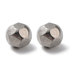 Couleur Acier Inoxydable 303 billes en acier inoxydable anti-ternissement, pas de trous / non percés, coupe de diamant, ronde, couleur inox, 3mm