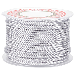 Gainsboro Polyester Milan Cord for DIY Jewelry Craft Making, Gainsboro, 2.5mm, about 27.34 yards(25m)/roll