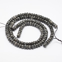 Labradorite Faceted Natural Labradorite Rondelle Beads Strands, 8x5mm, Hole: 1mm, about 76pcs/strand, 15.2 inch